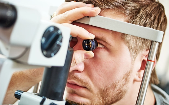 Close Up Of Someone Receiving An Eye Exam